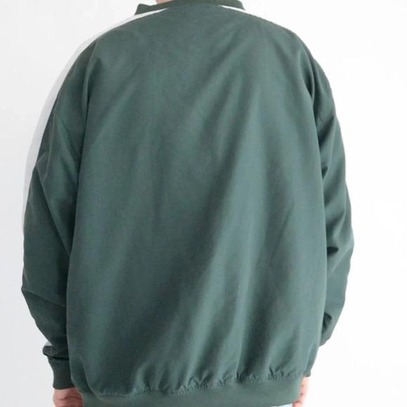 Vintage 90's Y2K Knights Apparel Green & White Michigan Spartans V-neck Pullover - Picture 3 of 13